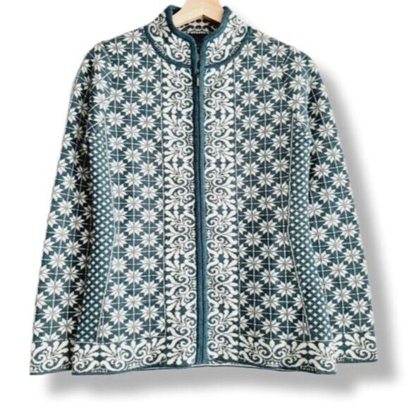 CLASSIC ALPACA | 100% Baby Alpaca Peruvian Highland Full-Zip Cardigan Sweater S - Picture 3 of 15